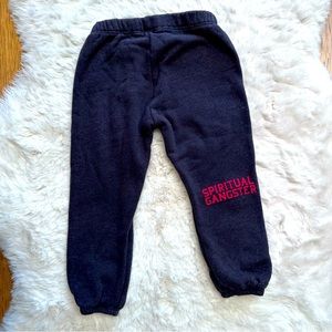 Toddler Spiritual Gangster - black sweatpants - 2T